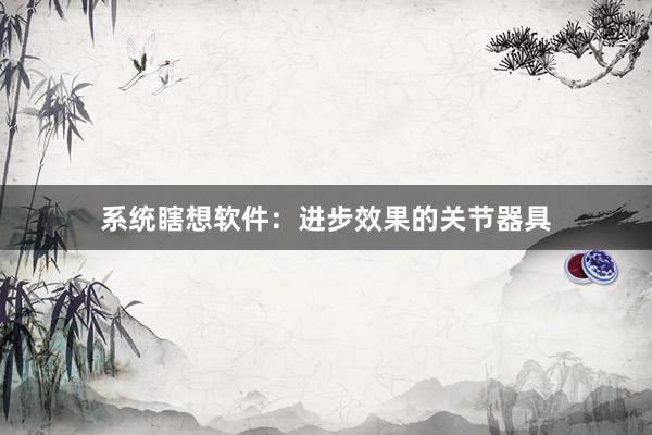 系统瞎想软件：进步效果的关节器具